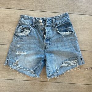 FREE PEOPLE high waisted denim shorts
